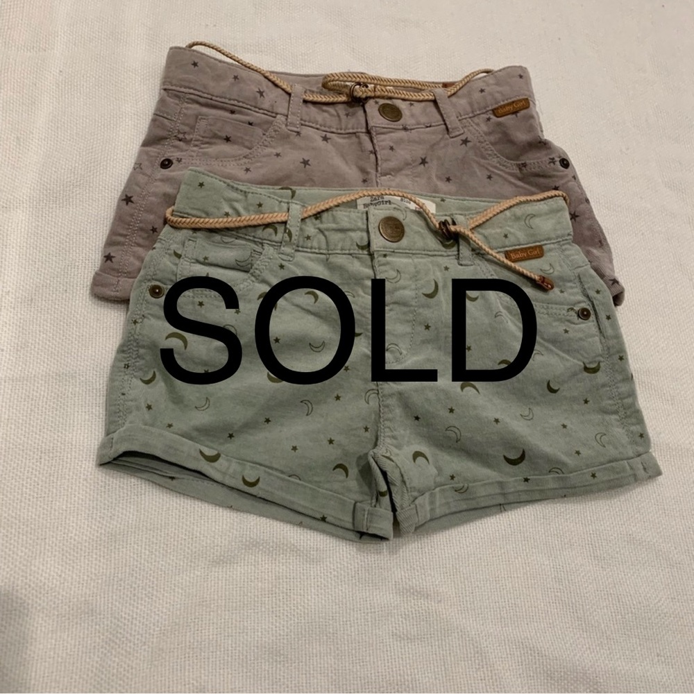 Zara bundle of 2 corduroy girls shorts